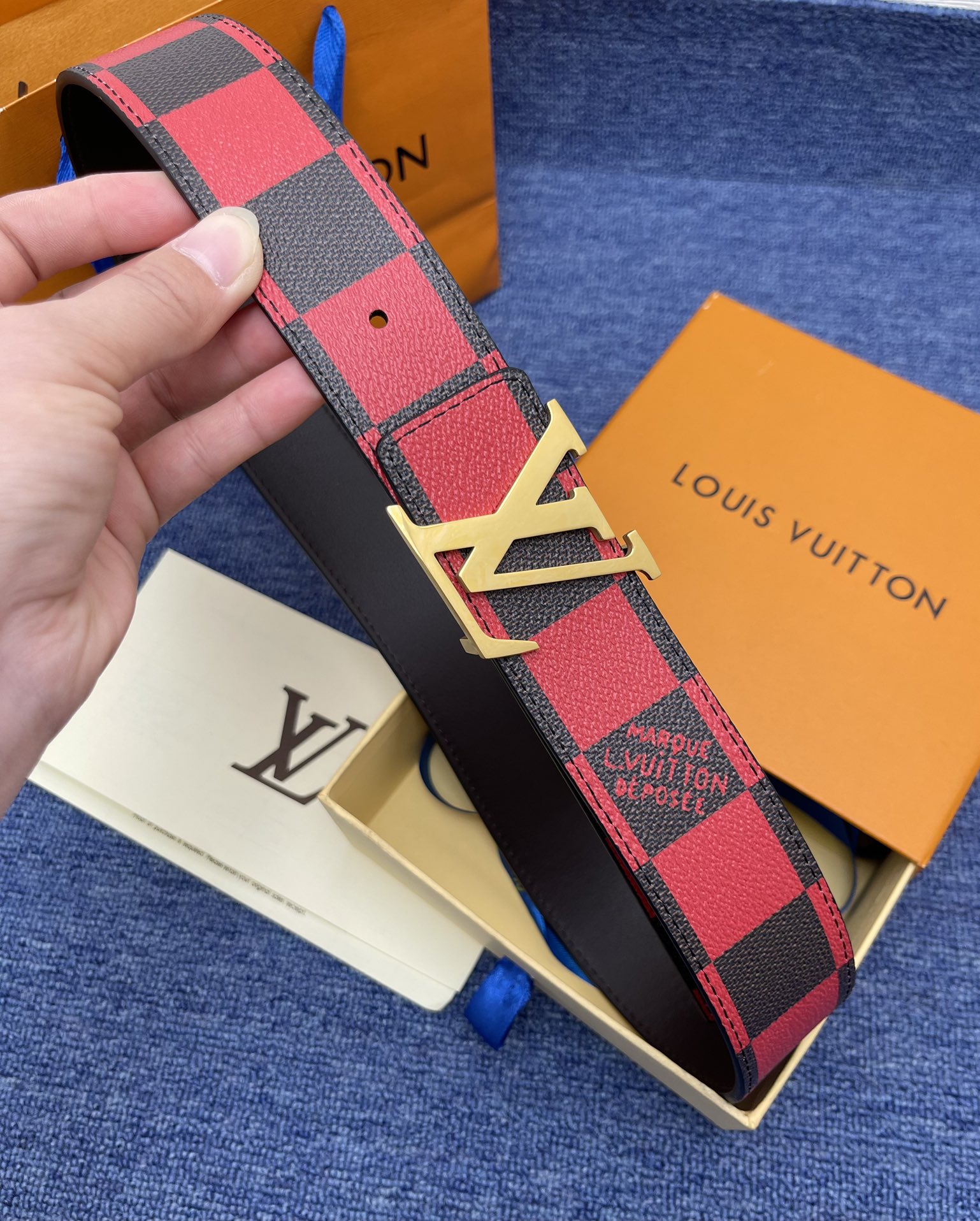 Louis Vuitton LV Leather Belts 1:1 Mirror Version