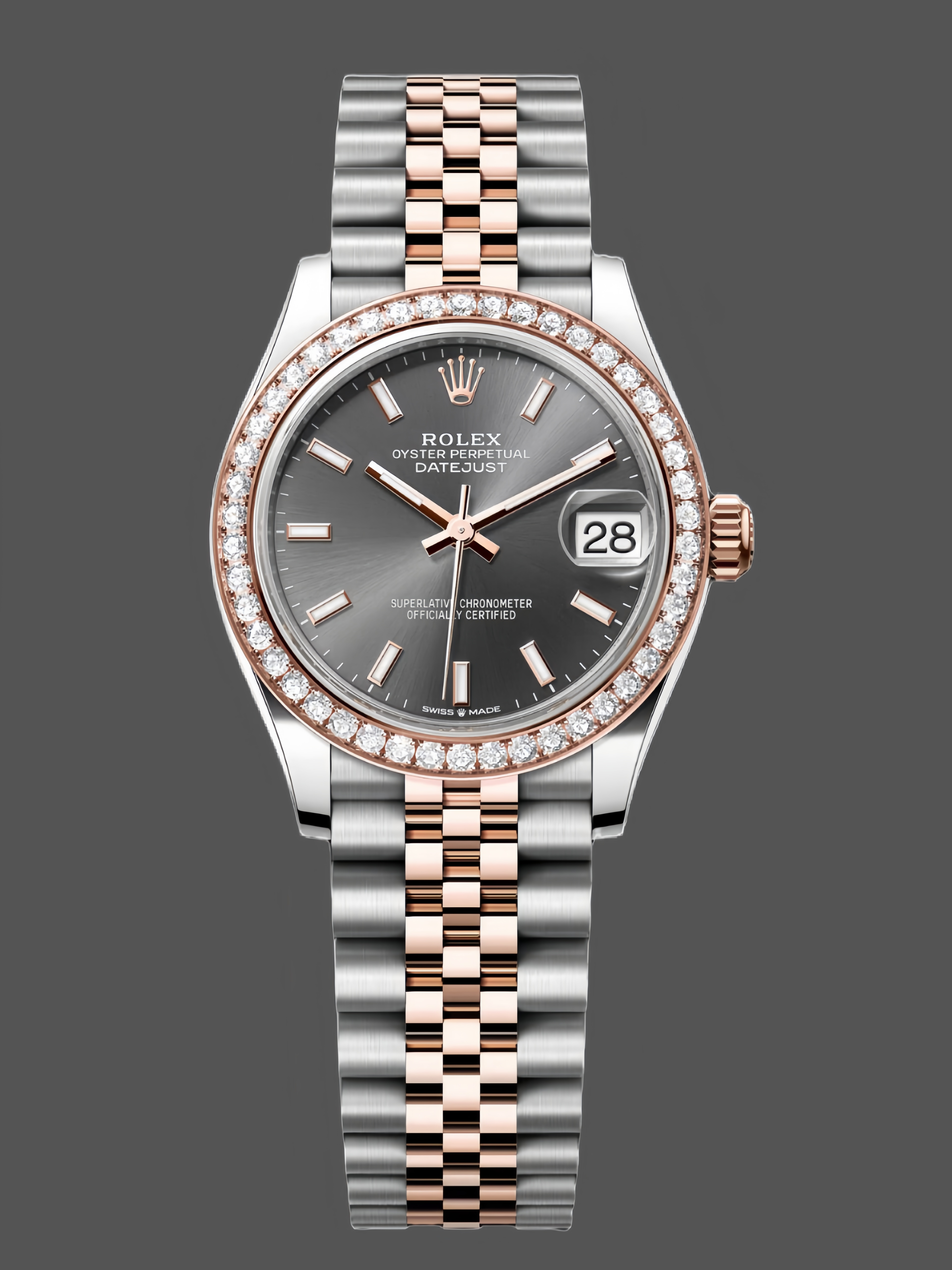 Replica Rolex Datejust 31 Dark Rhodium Dial 278381RBR 0018 Lady Watch