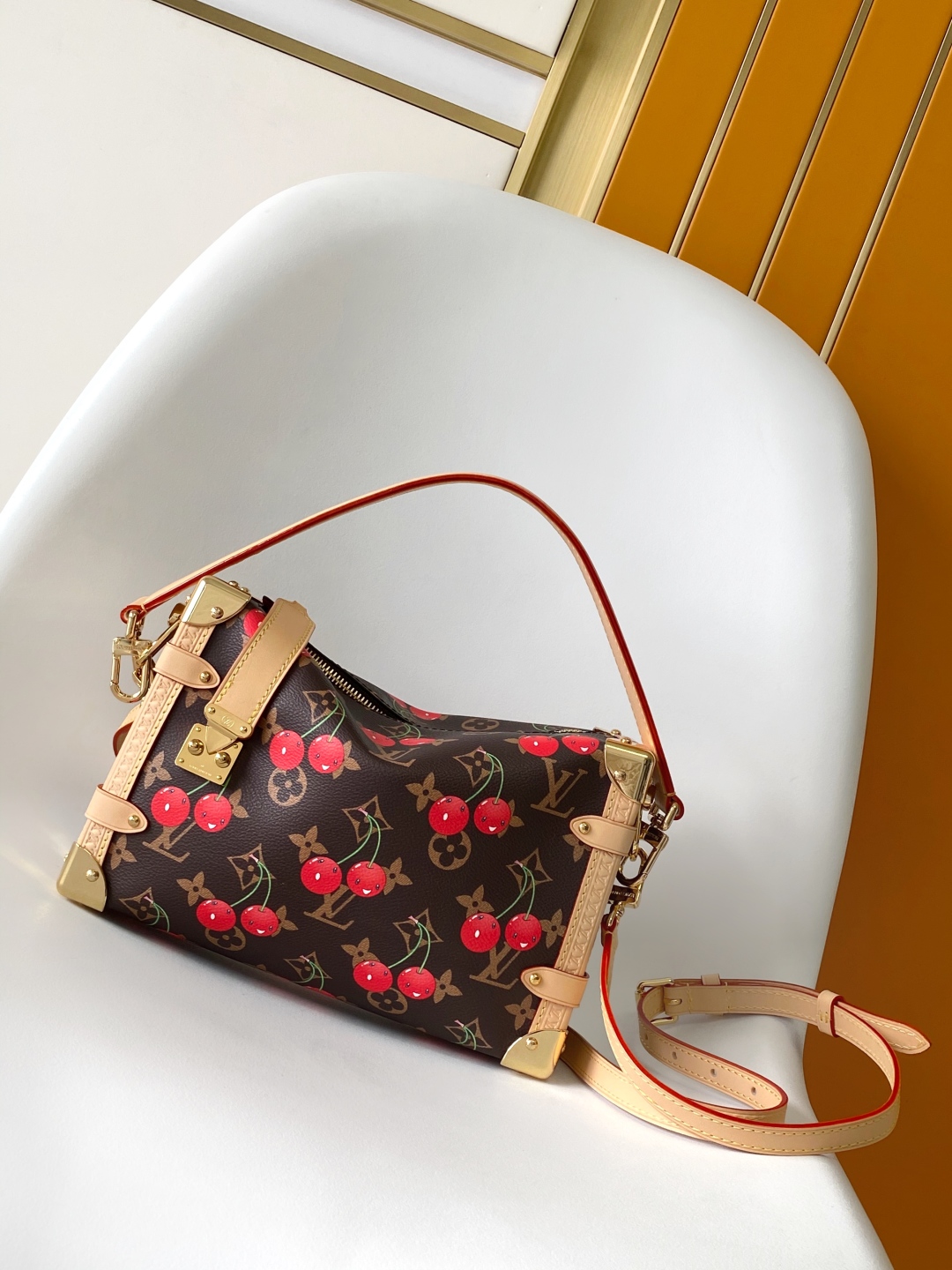 Louis Vuitton Bags Side Trunk Medium Shoulder Bag Monogram Louis Vuitton x Takashi Murakami M14278 锛�10AReplica锛�