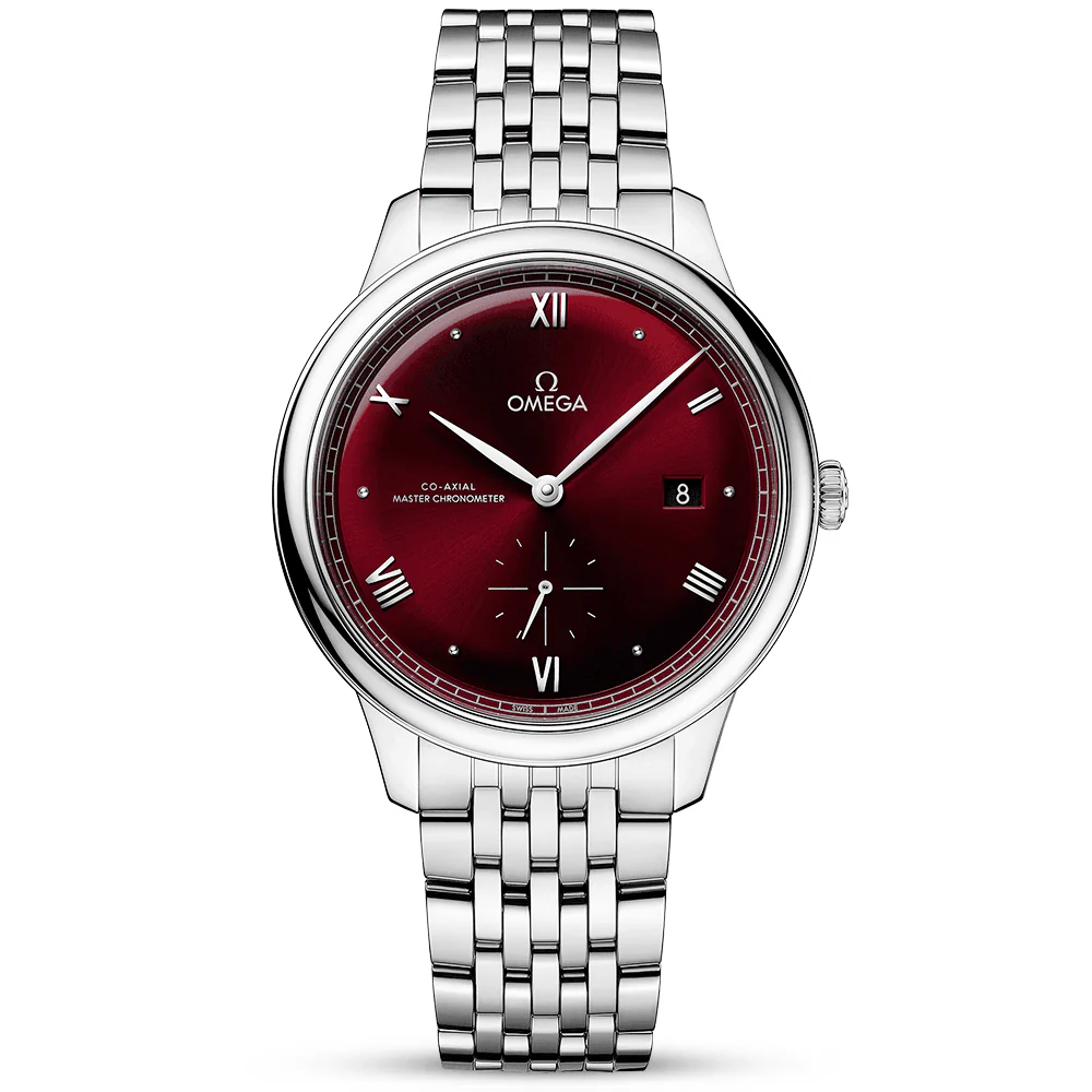 De Ville Prestige Small Seconds 41mm Red Dial Automatic Bracelet Watch