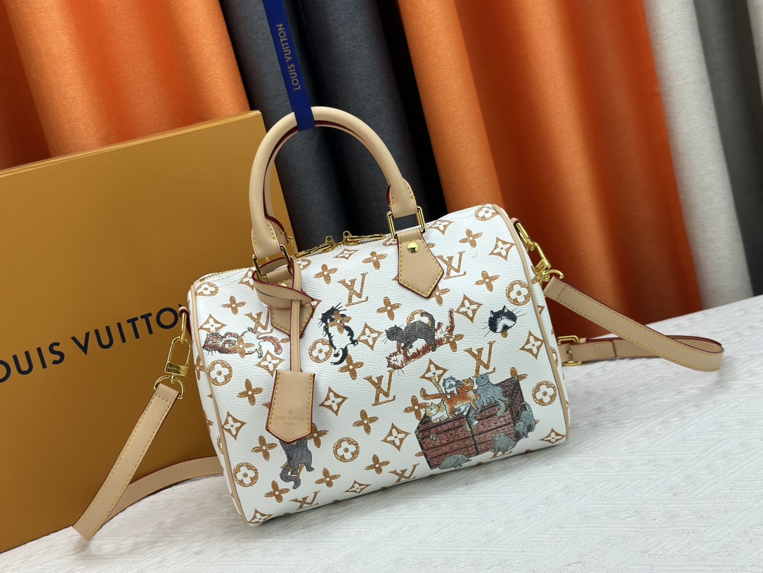 Louis Vuitton Speedy Bandouli猫re 25 Monogram Leather Shoulder Bag Handbag
