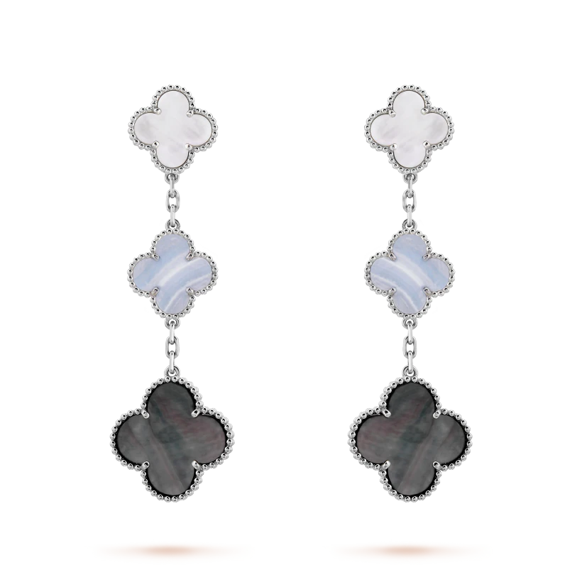 Van Cleef & Arpels Magic Alhambra earrings, 3 motifs