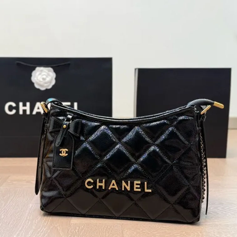 Chanel Shoulder Hobo Bag 039 DB051 28cm