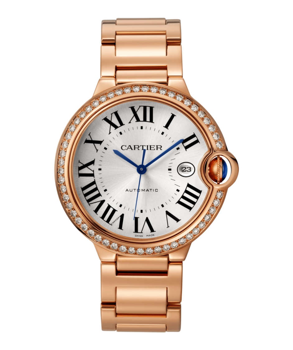 Cartier Ballon Bleu 42mm 18K Rose Gold & Diamonds Lady��s Watch, WJBB0038