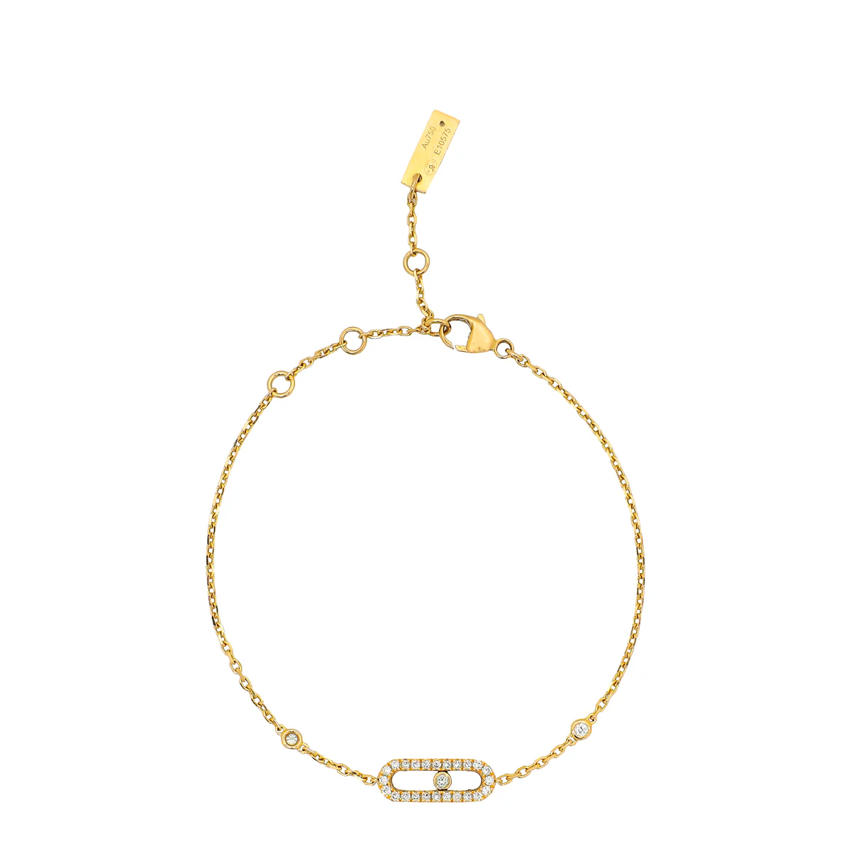 Messika 18K Pink Gold Move Uno Pave Diamond Bracelet