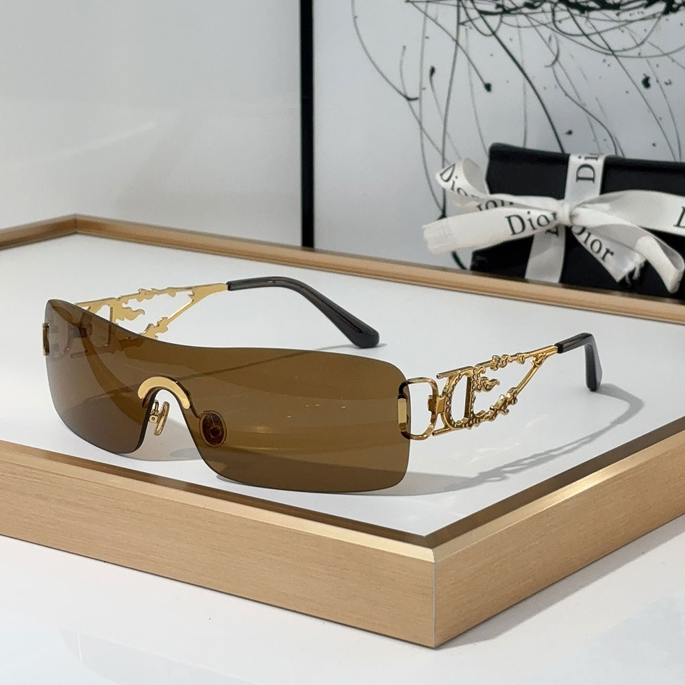 Dior One-piece Rimless Hollow-out Sunglasses Top quality (Replica锛�