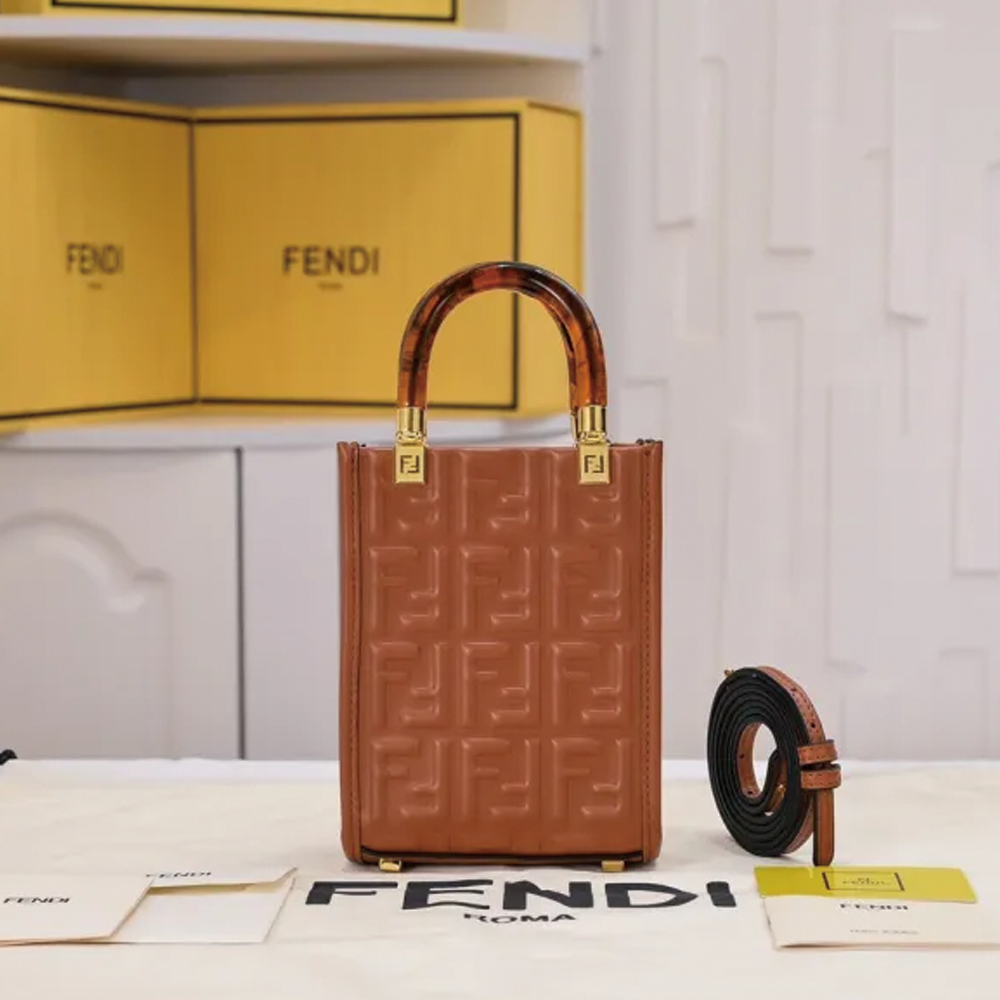 Sunshine Mini Tote Bag Brown 3370 LM041 13cm