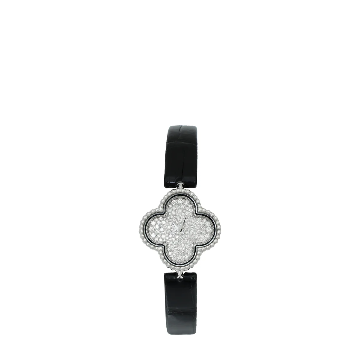 Van Cleef & Arpels 18K White Gold Diamond Sweet Alhambra Watch