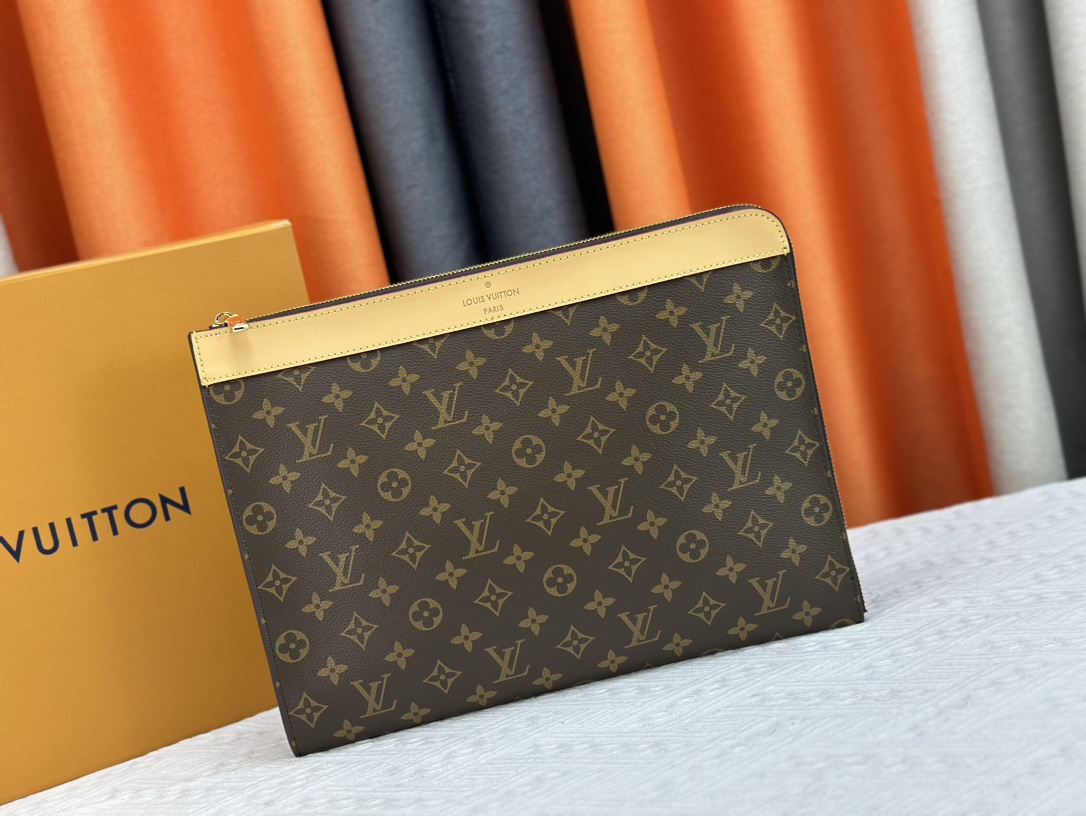 Louis Vuitton Pochette Jour Monogram Eclipse M82080 Clutch Bag Handbag
