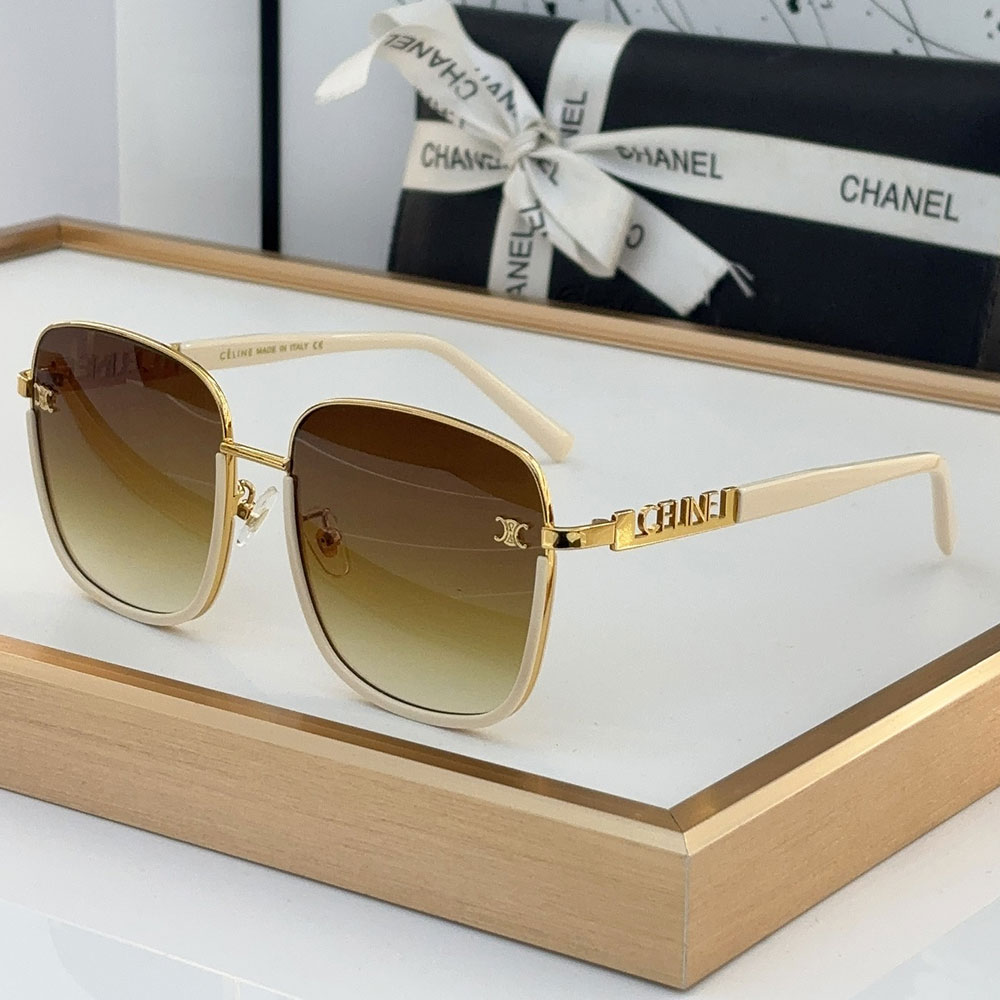 Celine Mirror leg Stereoscopic Logo sunglasses Top quality 锛�Replica锛�