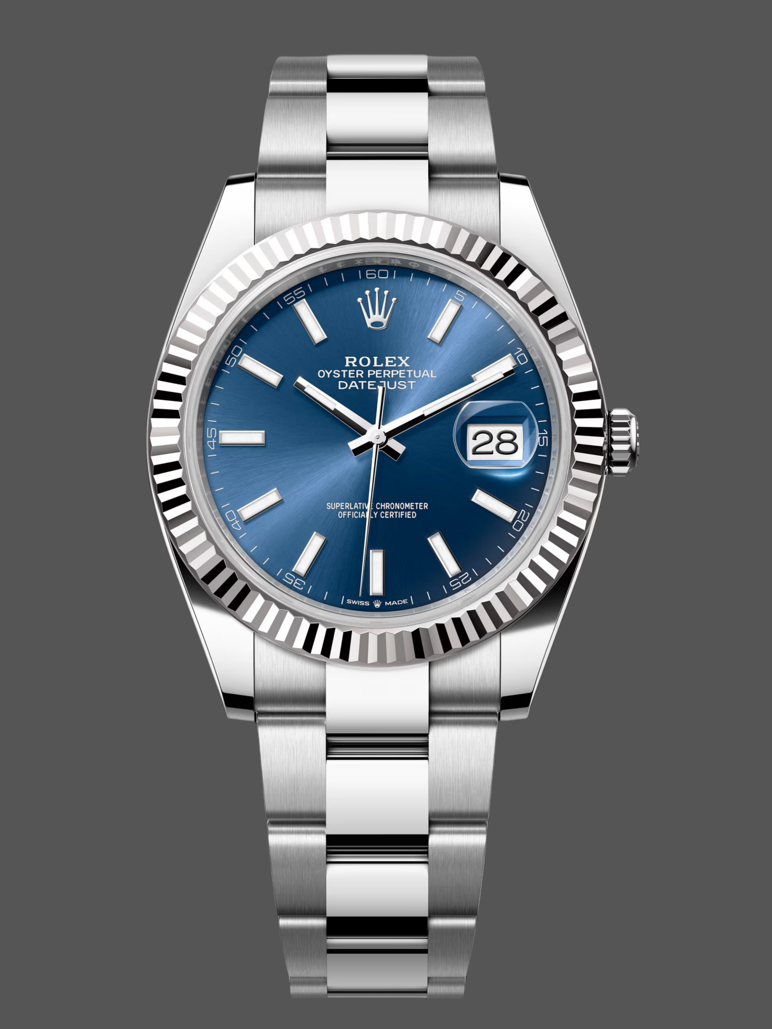 Rolex Datejust 126334 0001 Fluted Bezel Blue Dial 41MM Mens Replica Watch