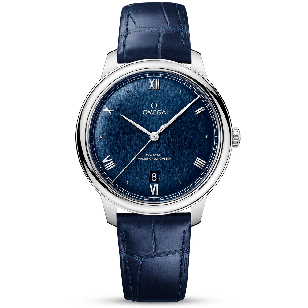 De Ville Prestige 40mm Dark Blue Dial Men's Automatic Strap Watch