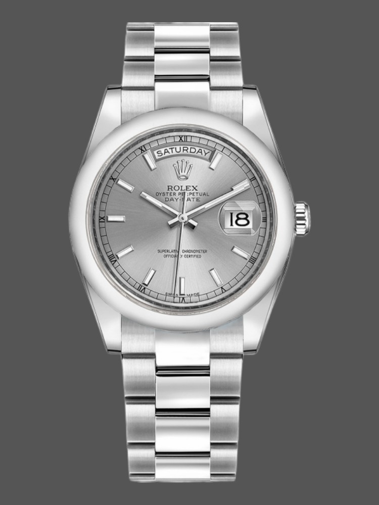 Rolex Day-Date 118209 Silver Dial 36mm Unisex Replica Watch