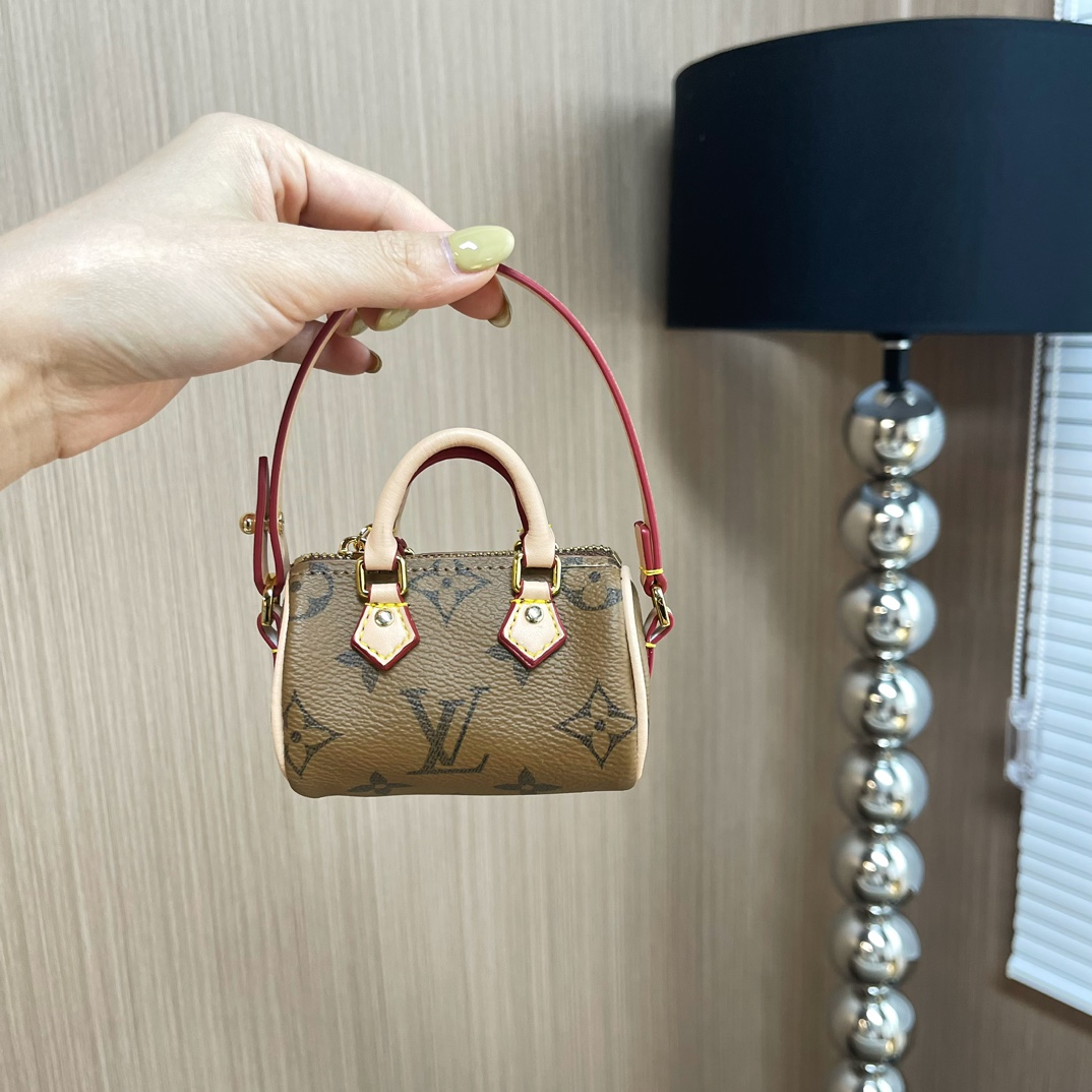 Louis Vuitton Micro Bag Leather Keychain Pendant Accessories