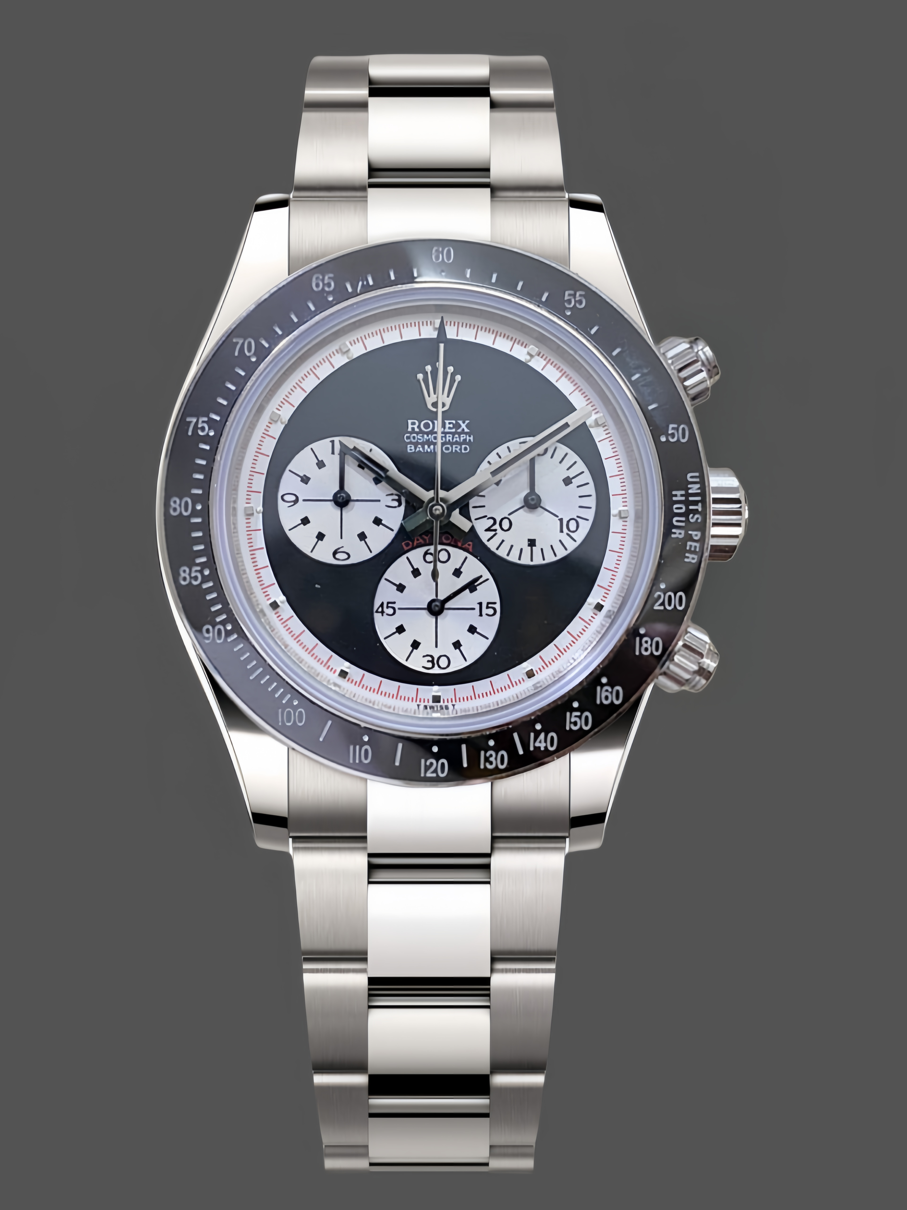 Rolex Cosmograph Daytona 116520 Bamford Heritage Paul Newman Black Dial Steel 40mm Men's Watch