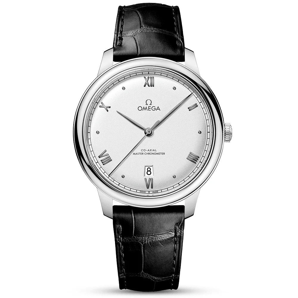 De Ville Prestige 40mm Silver Dial Men's Automatic Strap Watch