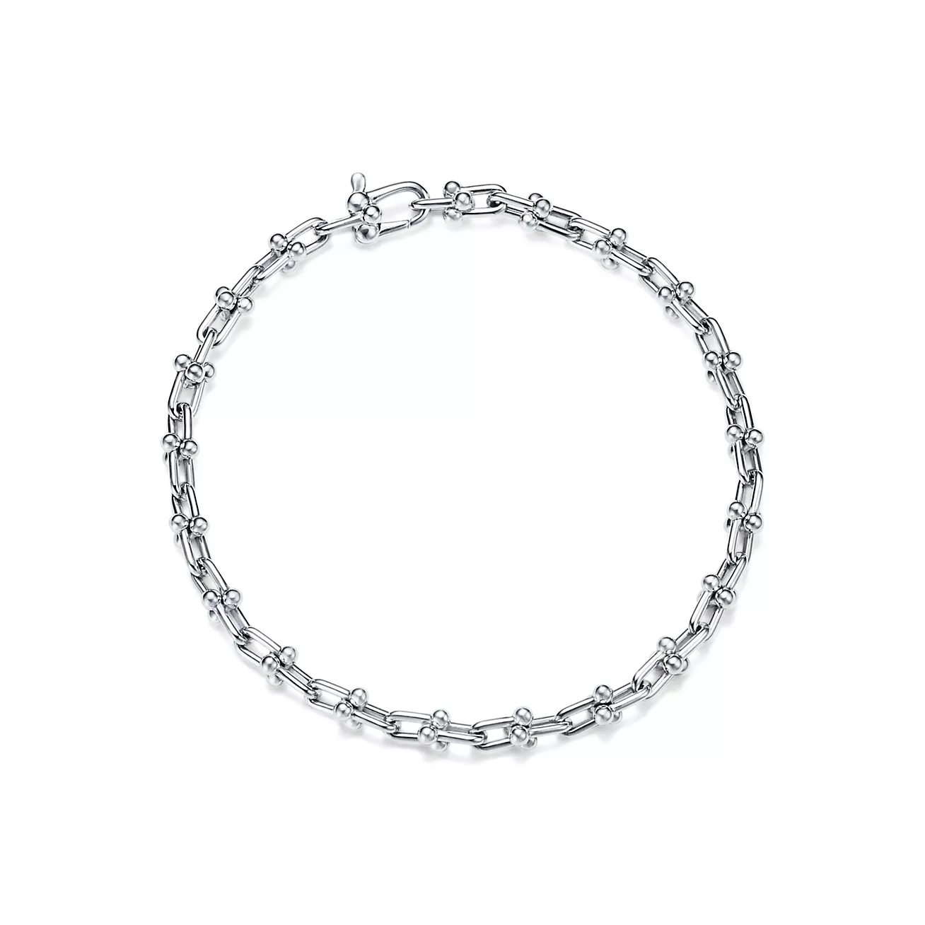 Tiffany HardWear Micro Link Bracelet, White Gold & Gold & Rose Gold