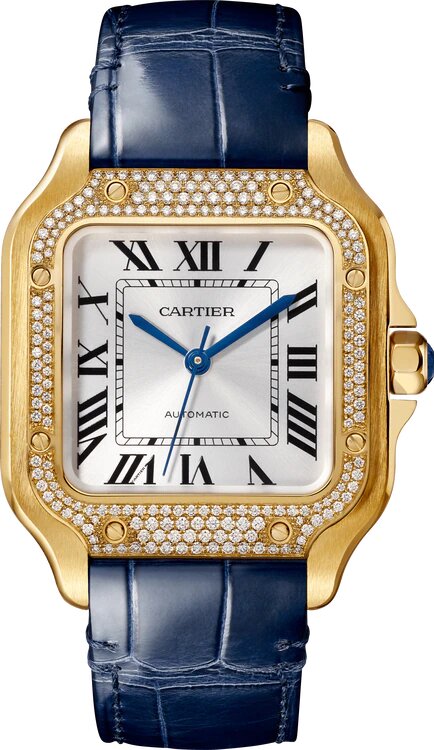 Cartier Santos 18K Yellow Gold & Diamonds Lady��s Watch, WJSA0013
