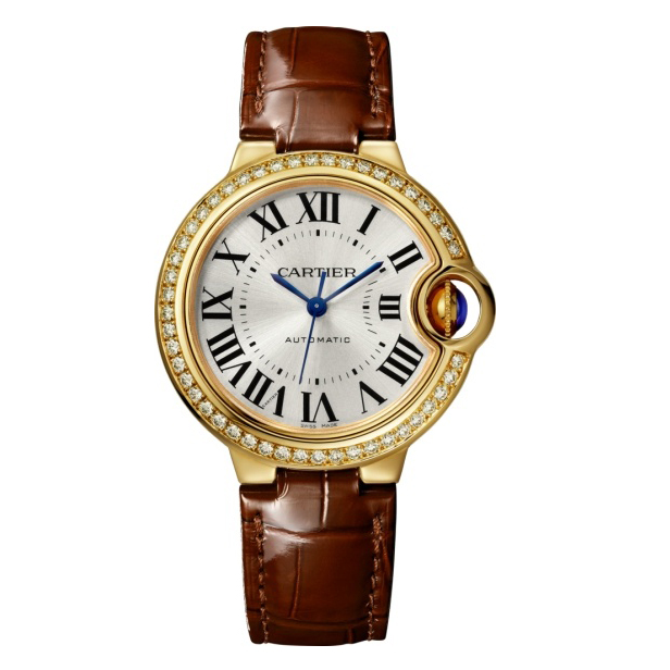 Cartier Ballon Bleu 33mm 18K Yellow Gold & Diamonds Lady��s Watch, WJBB0040
