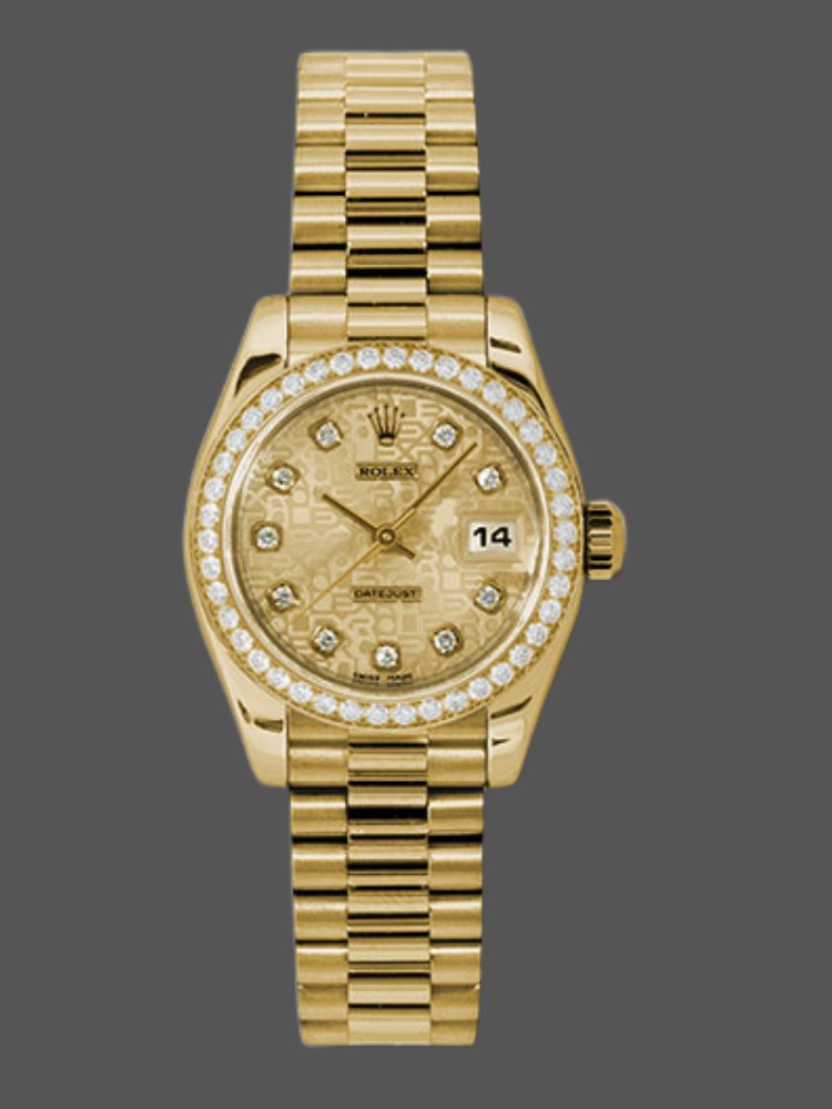 Rolex Datejust 179138 Champagne Jubilee Dial 26MM Lady Replica Watch