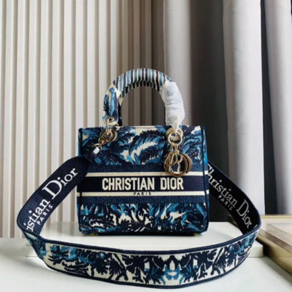 10A + top quality Dior Medium Lady D-Lite Bag M0565 LM003 24cm