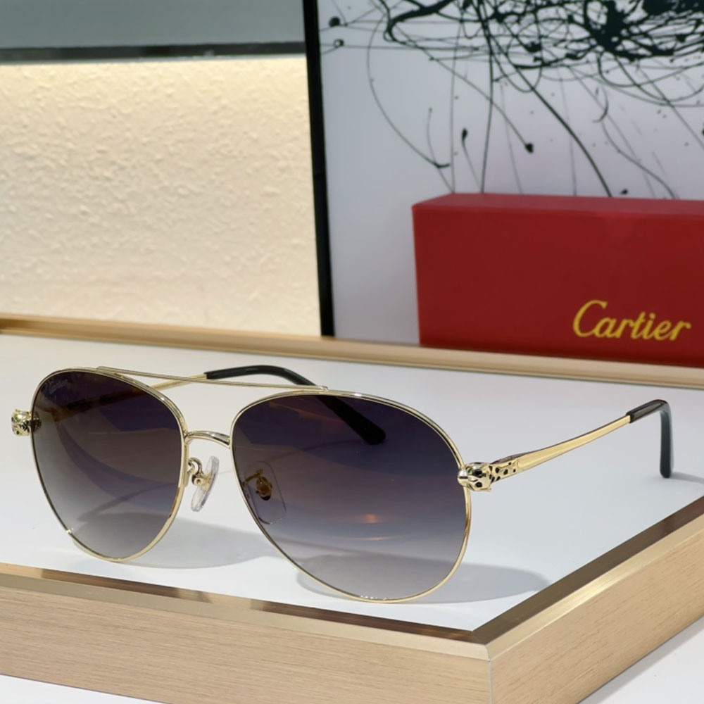 Cartier Metal frame Sunglasses Top quality 锛�Replica锛�