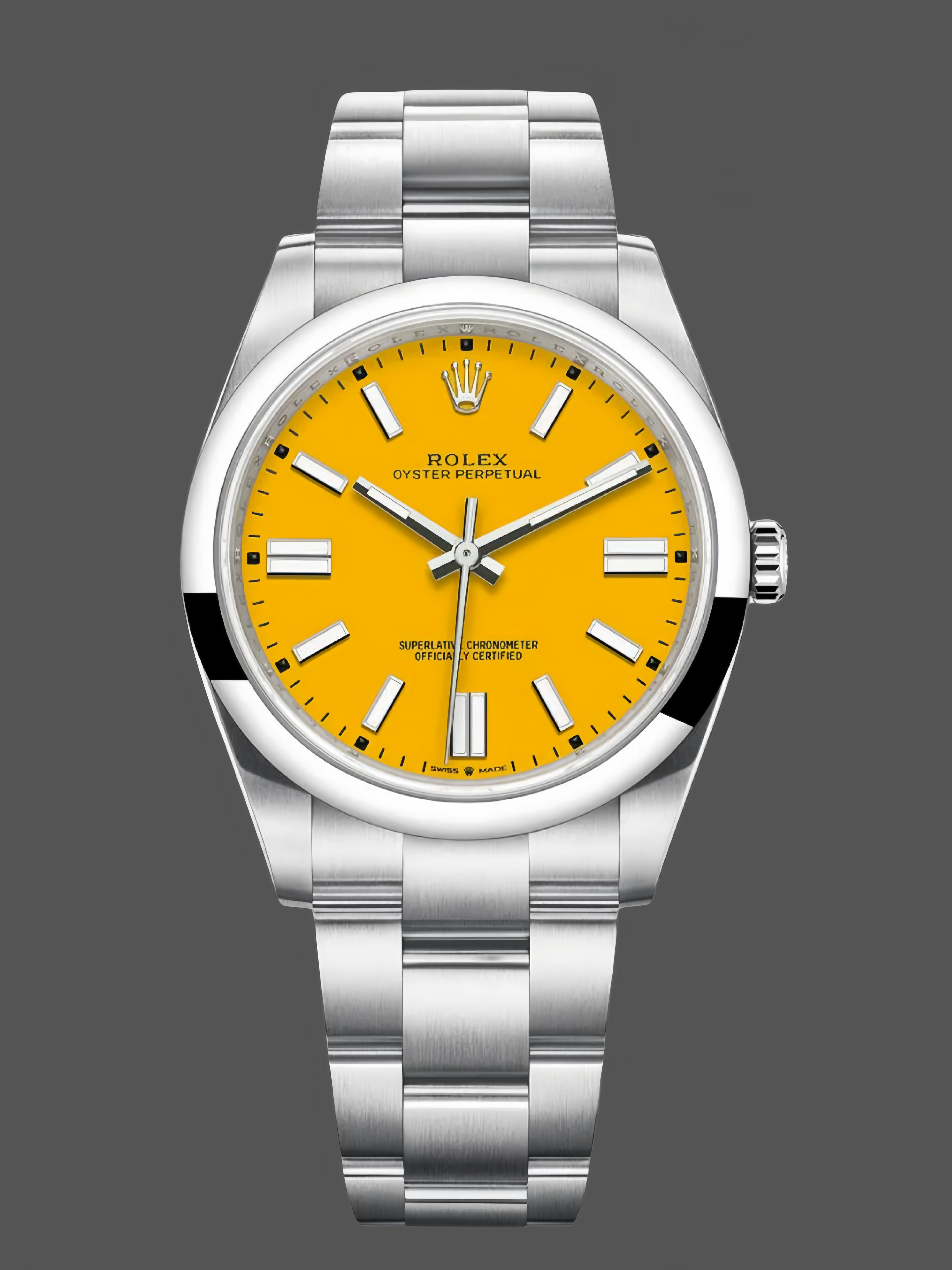 Rolex Oyster Perpetual Yellow Dial Oystersteel 124300 0004