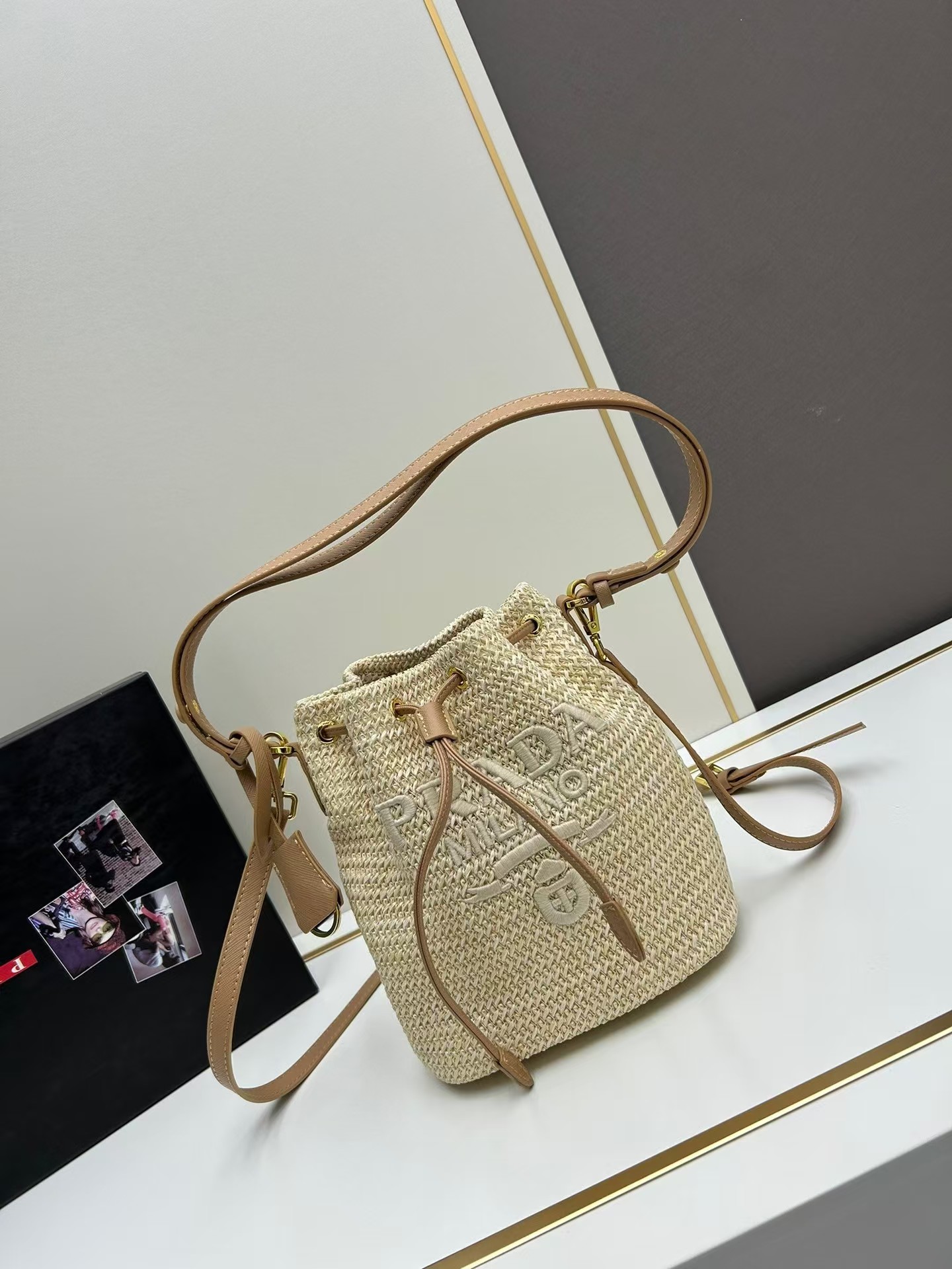 New Raffia Woven Bucket Bag锛�Replica锛�