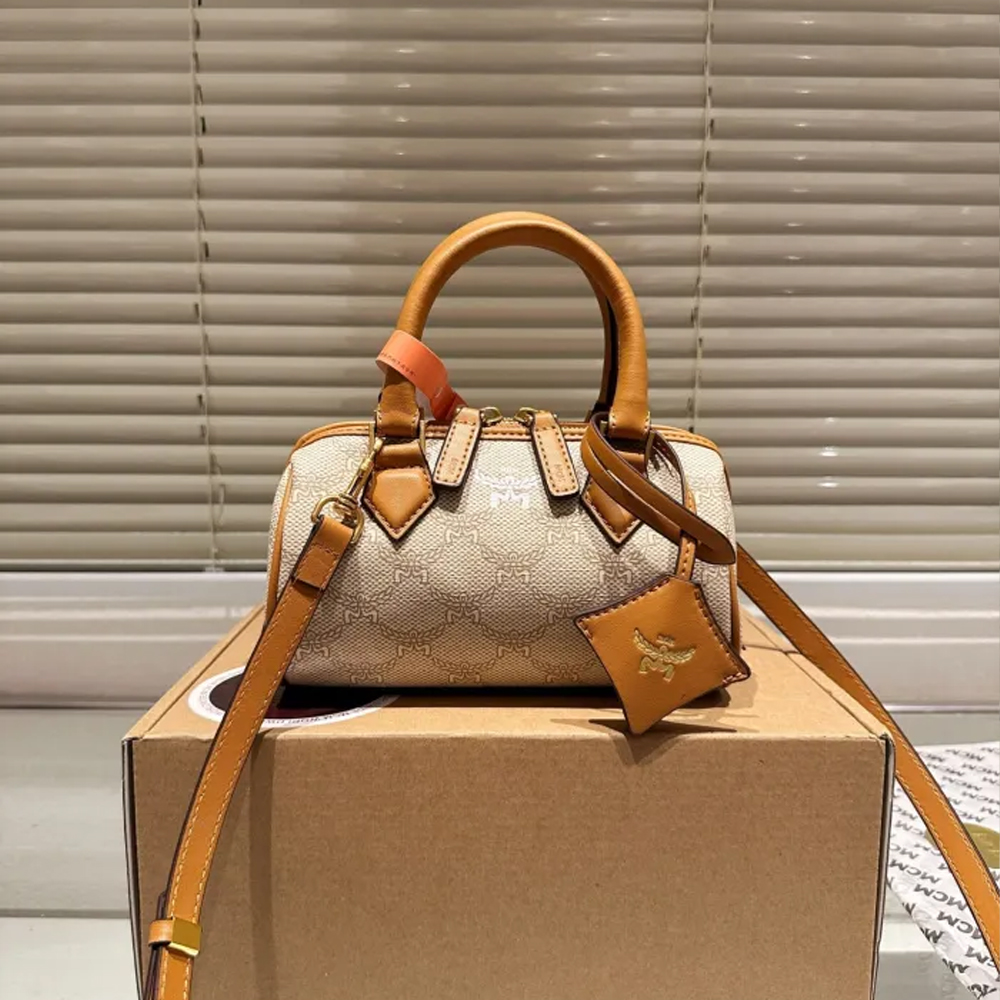 MCM Mini Boston Bag 030 LLS071 18.5cm