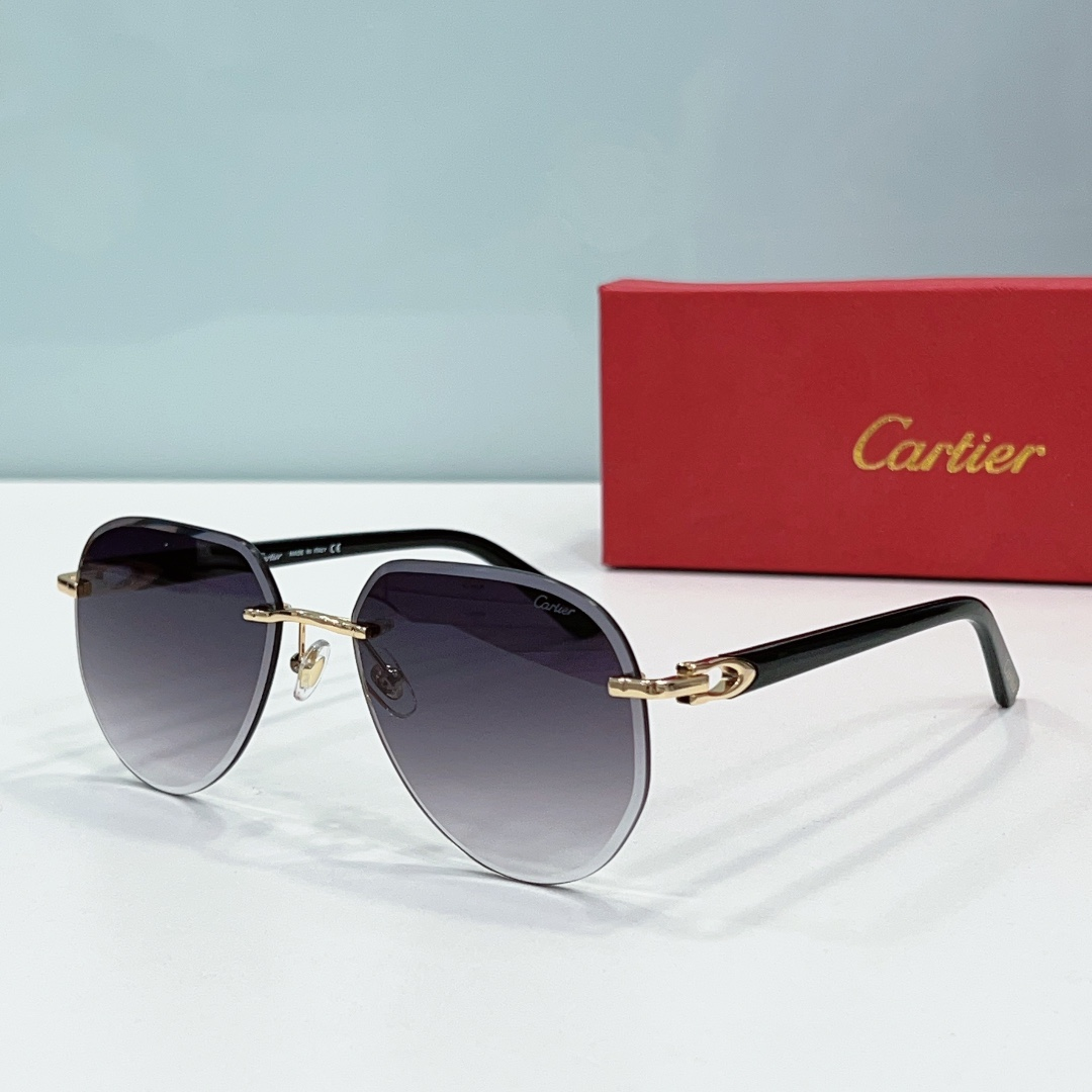 Cartier Metal Leg Rimless sunglasses Top quality 锛�Replica锛�