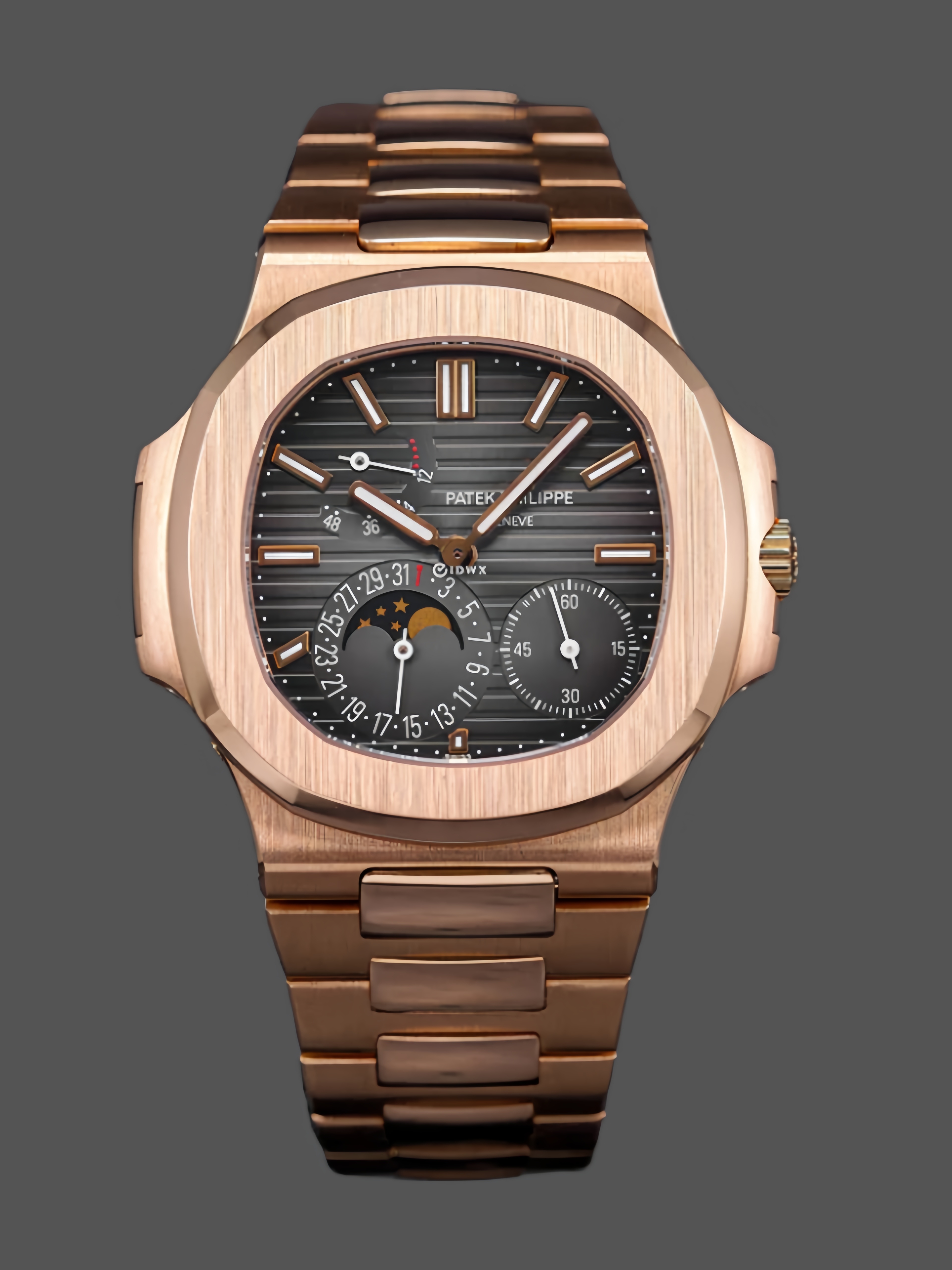 Patek Philippe Nautilus Moon Phase Rose Gold Black Dial 5712 1R 001 40MM