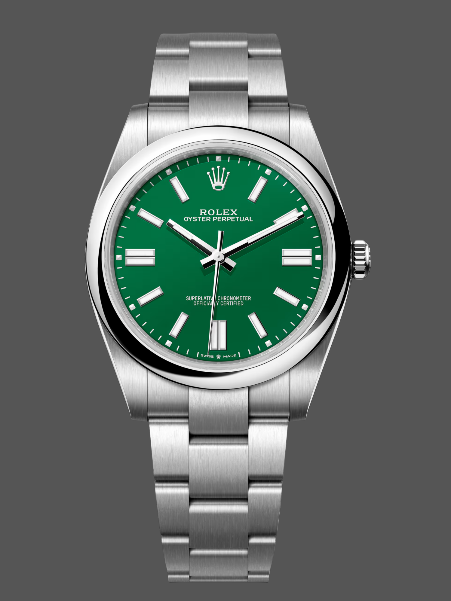Rolex Oyster Perpetual 41 Green Dial 124300 0005 Men's Watch