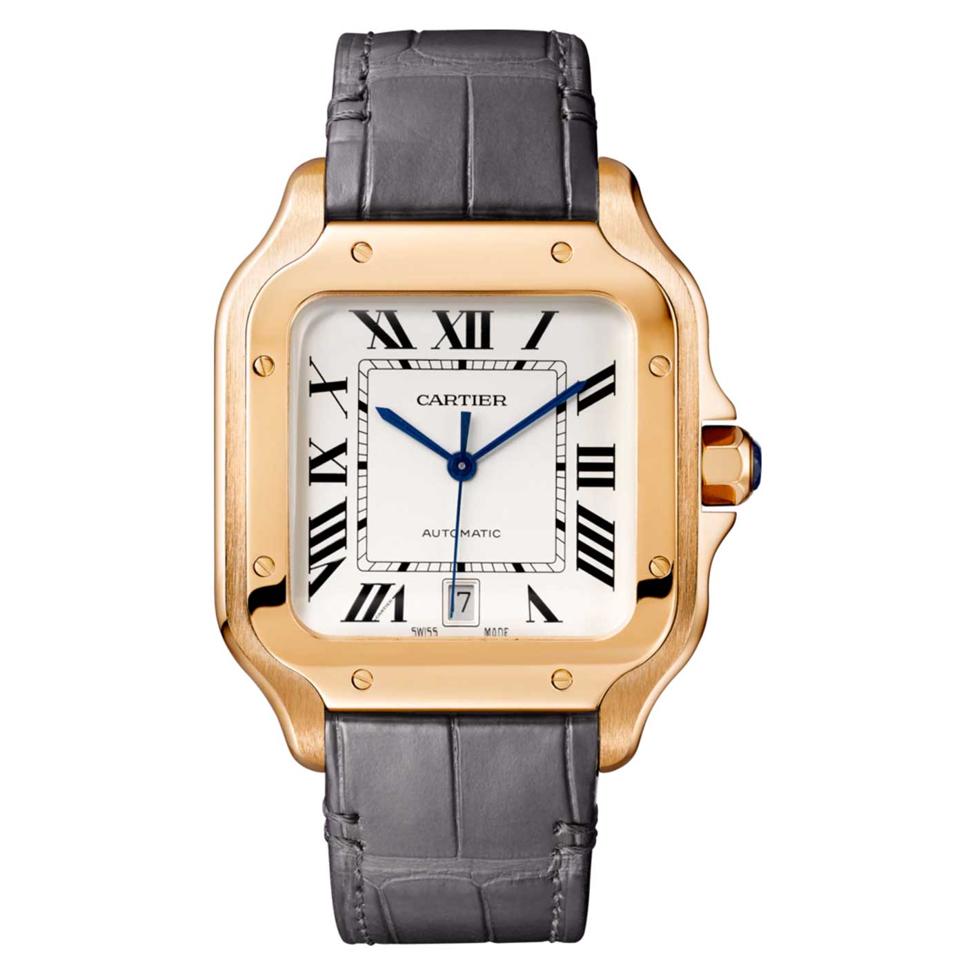 Cartier Santos 18K Rose Gold Men��s Watch, WGSA0019