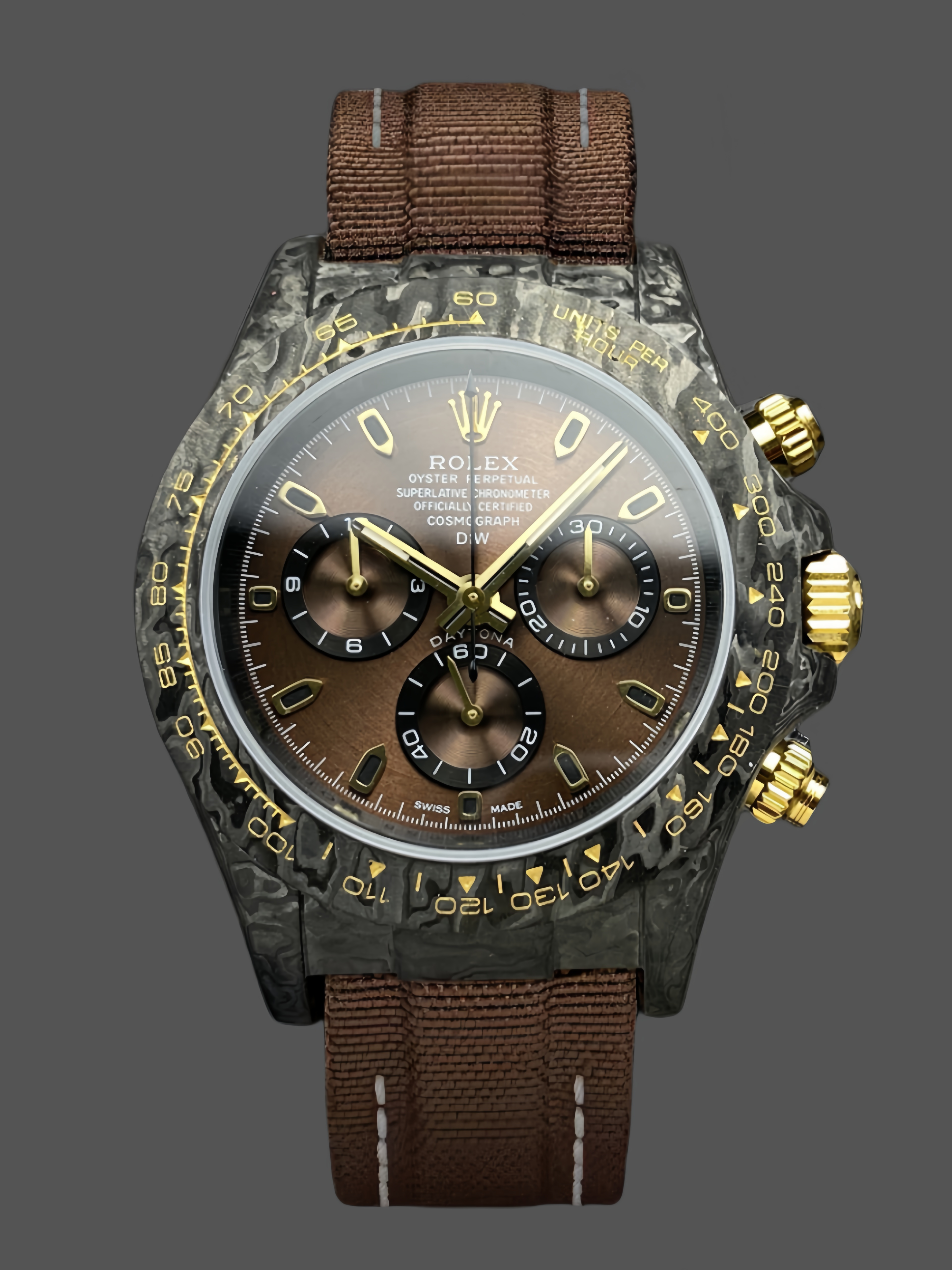 Rolex Daytona DiW Black Gold Customised NTPT Carbon Fiber 40mm