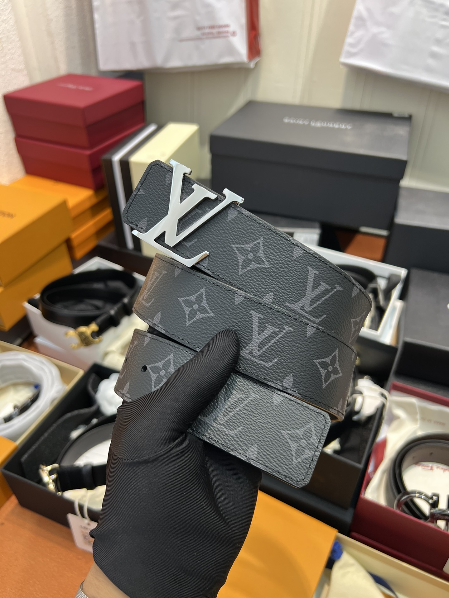 Louis Vuitton LV Leather Belts 1:1 Mirror Version