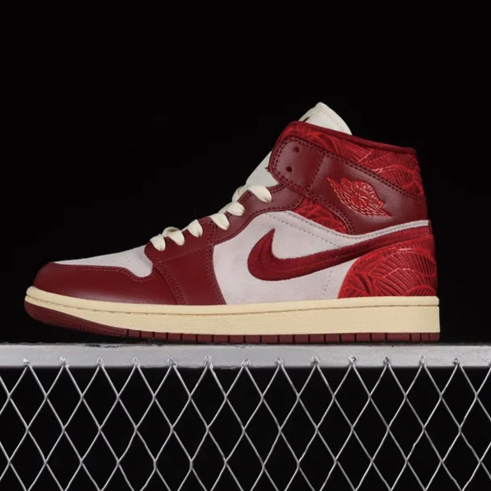 Air Jordan 1 Mid GS Tiki Leaf AJ1 DZ2820-601 XM003