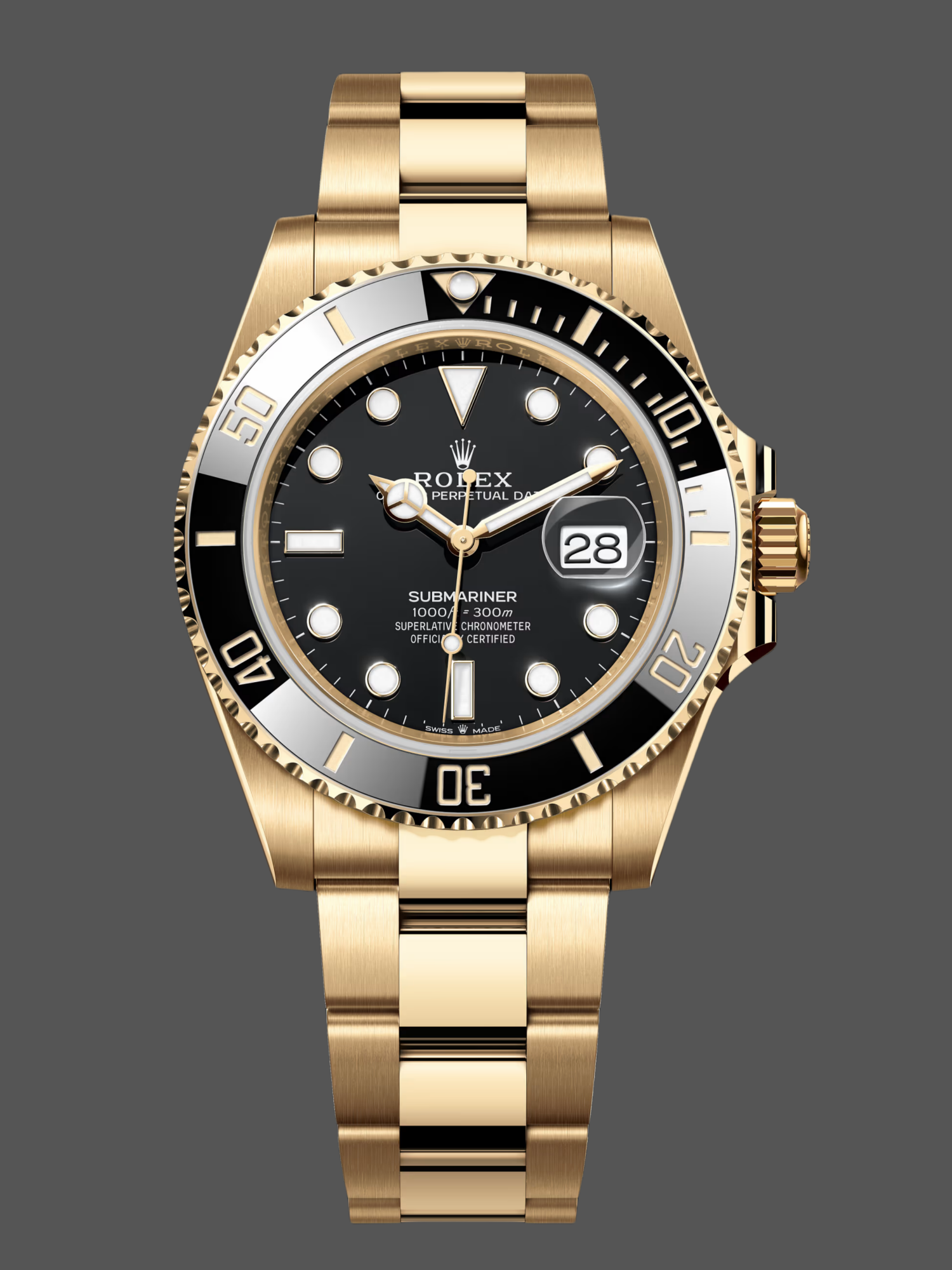 Rolex Submariner 126618LN Yellow Gold Black Dial 41mm Mens Replica Watch