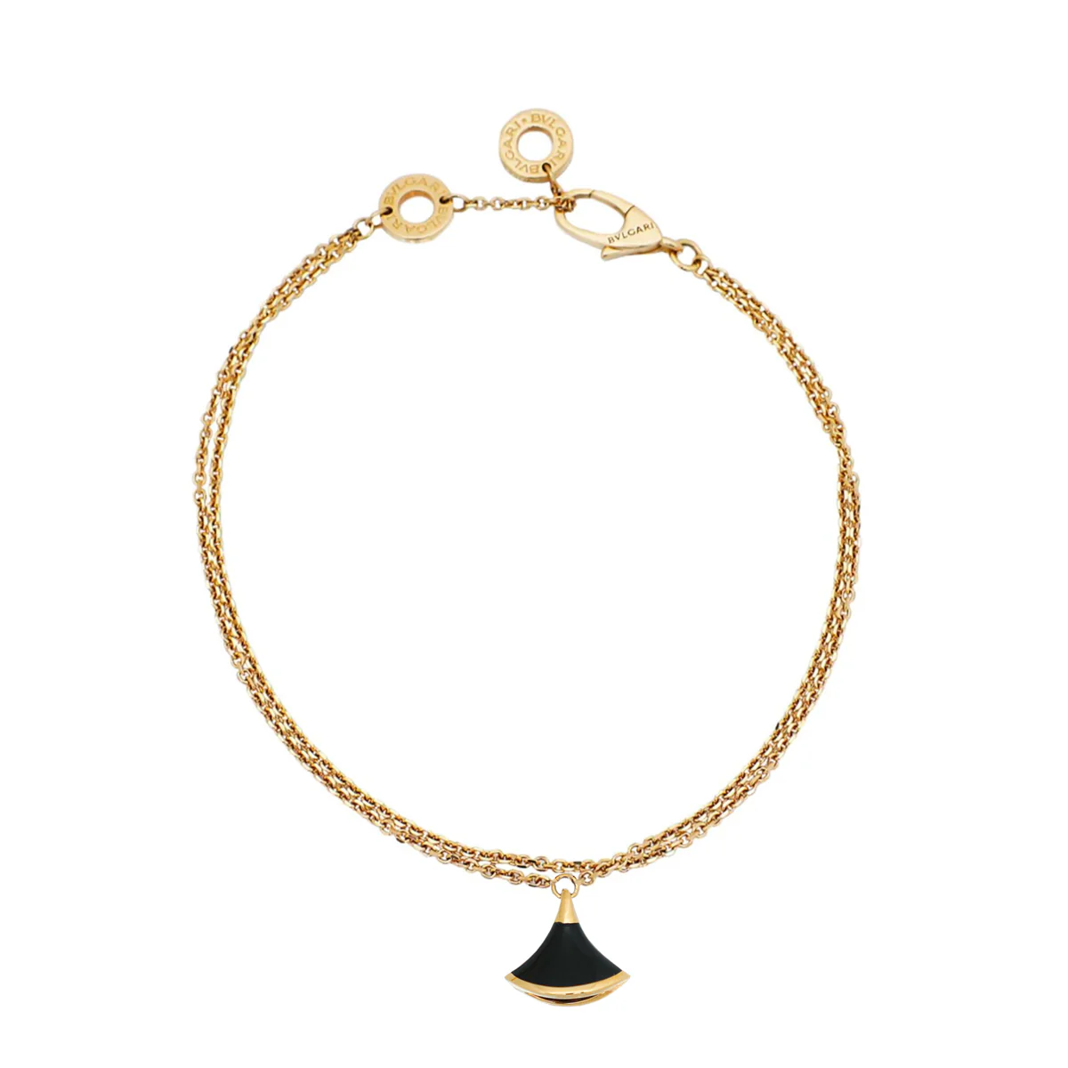 Bvlgari 18K Rose Gold Onyx Diva's Dream Bracelet