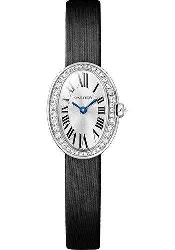 Cartier Baignoire 18K White Gold & Diamonds Ladies Watch, WJBA0029