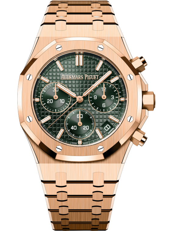 ROYAL OAK Pink Gold Khaki Green Dial CHRONOGRAPH 41mm