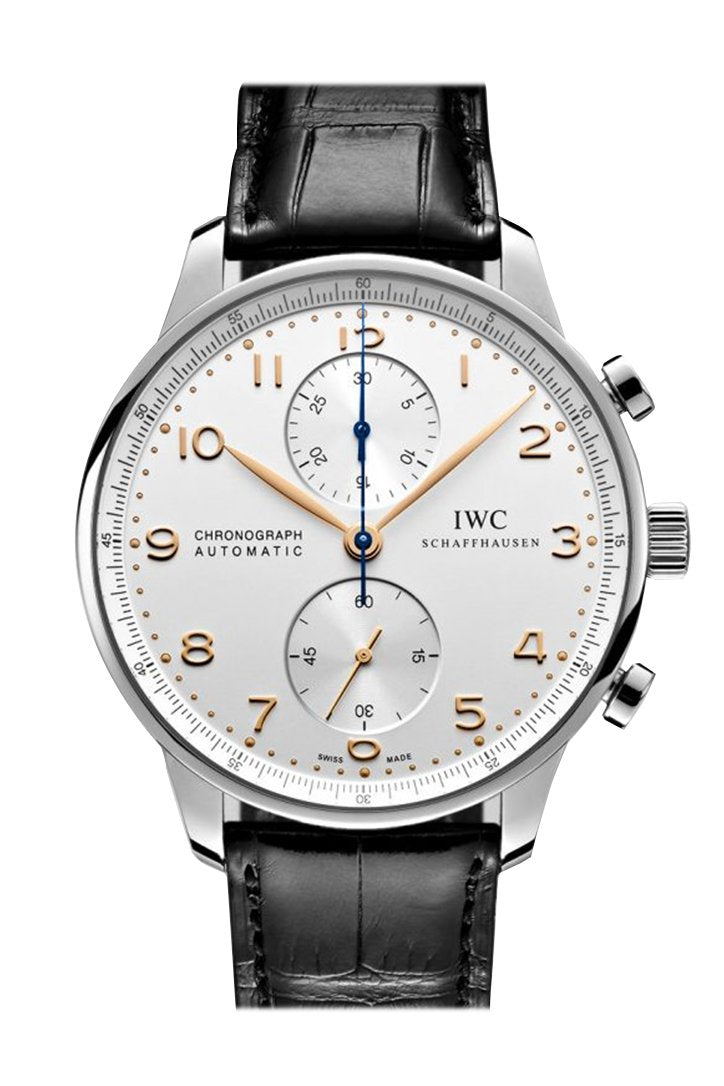 IWC Portuguese Chronograph Silver Dial Men's Watch IW371445