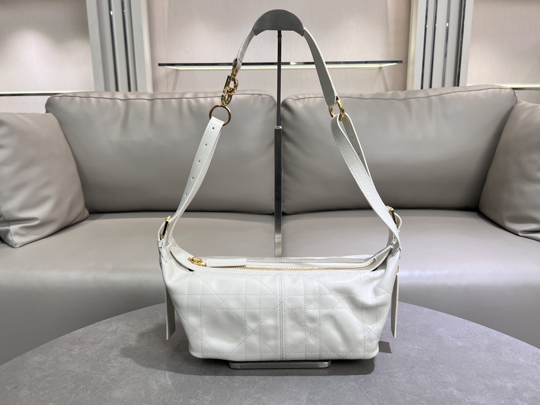 Dior D-Journey Bag Latte Flat Macrocannage