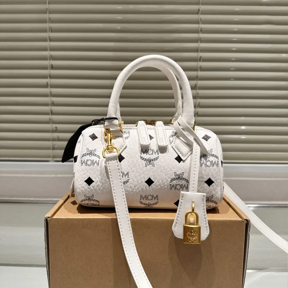 MCM Mini Boston Bag 031 LLS071 18.5cm