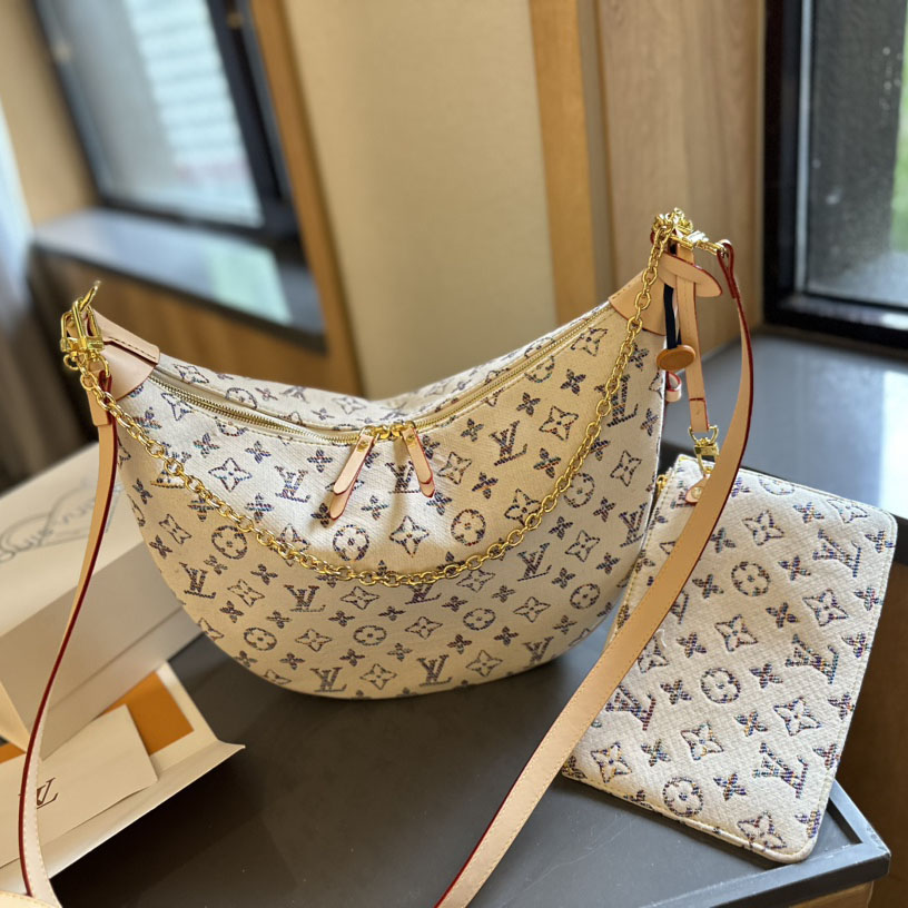 Louis Vuitton LV HOBO LOOP Denim Handbag Shoulder Bag (Replica)
