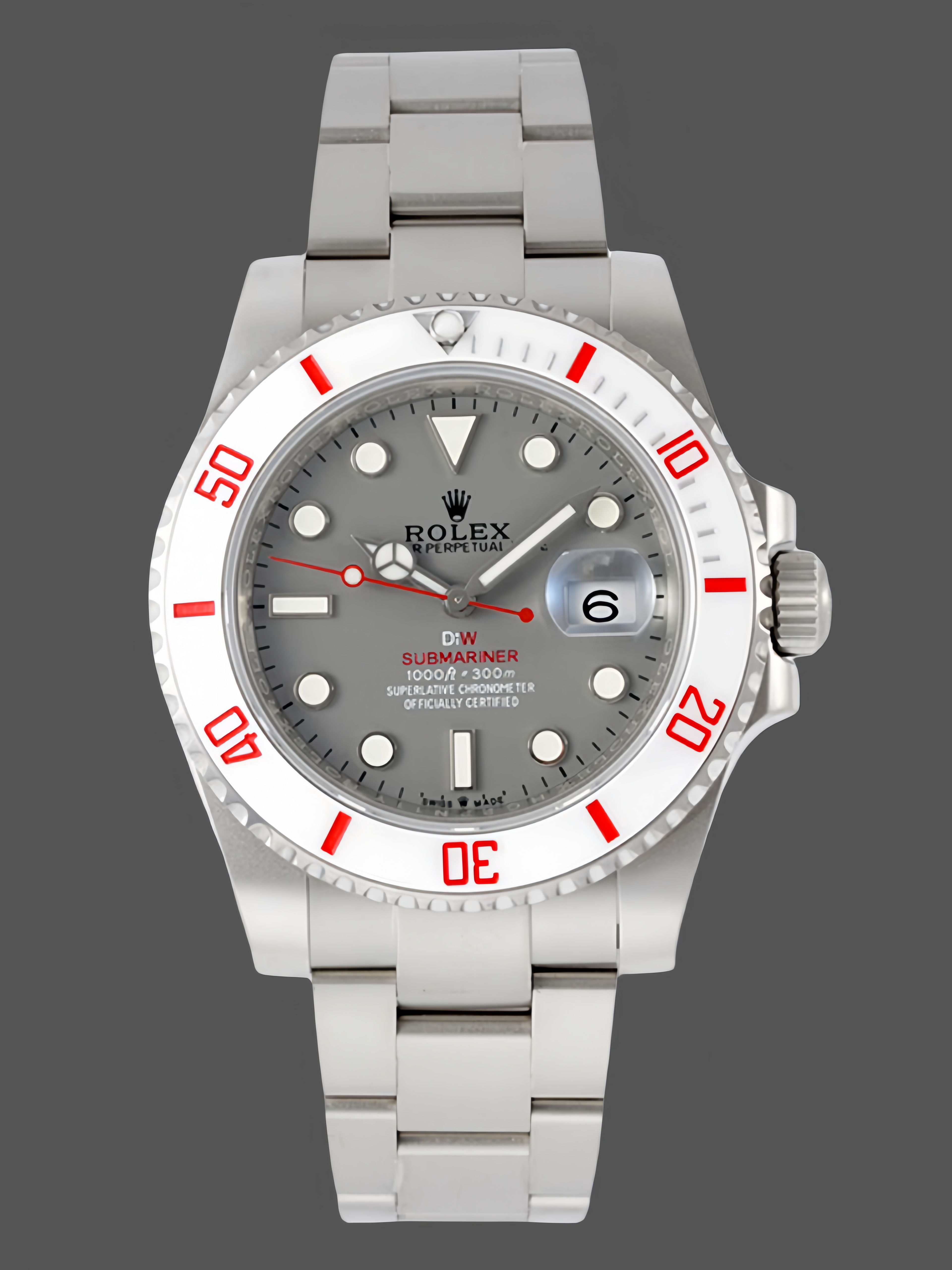 Rolex DIW Submariner Date Sandblasted 116610 Limited Edition Full 904L Grey Dial 40mm