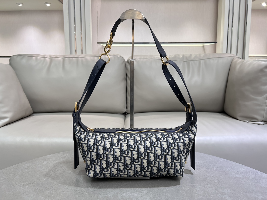 Dior D-Journey Bag Blue Dior Oblique Jacquard