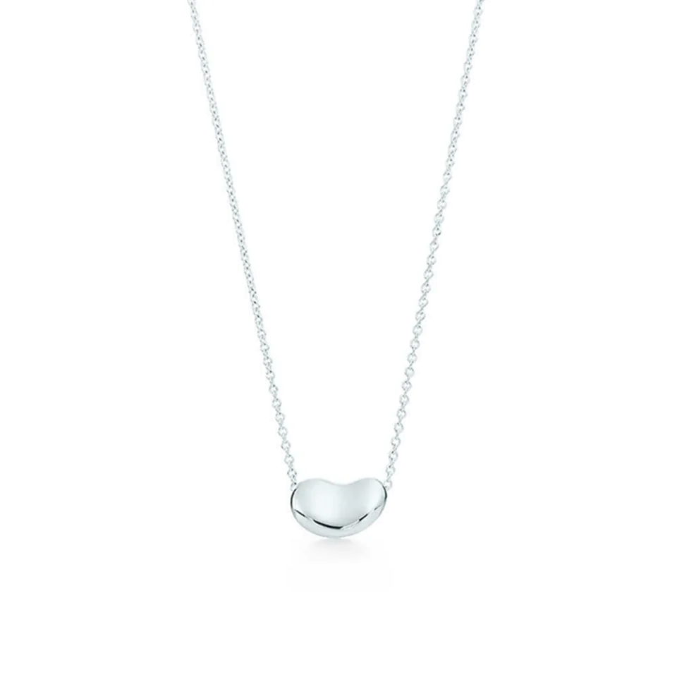 Tiffany Elsa Peretti Bean Pendant Necklace Sterling Silver Elegant Good Reviews 25340787