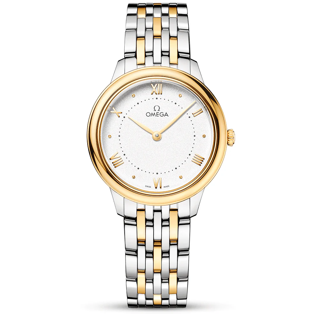 De Ville Prestige 30mm Two-Tone Silver Dial Ladies Bracelet Watch