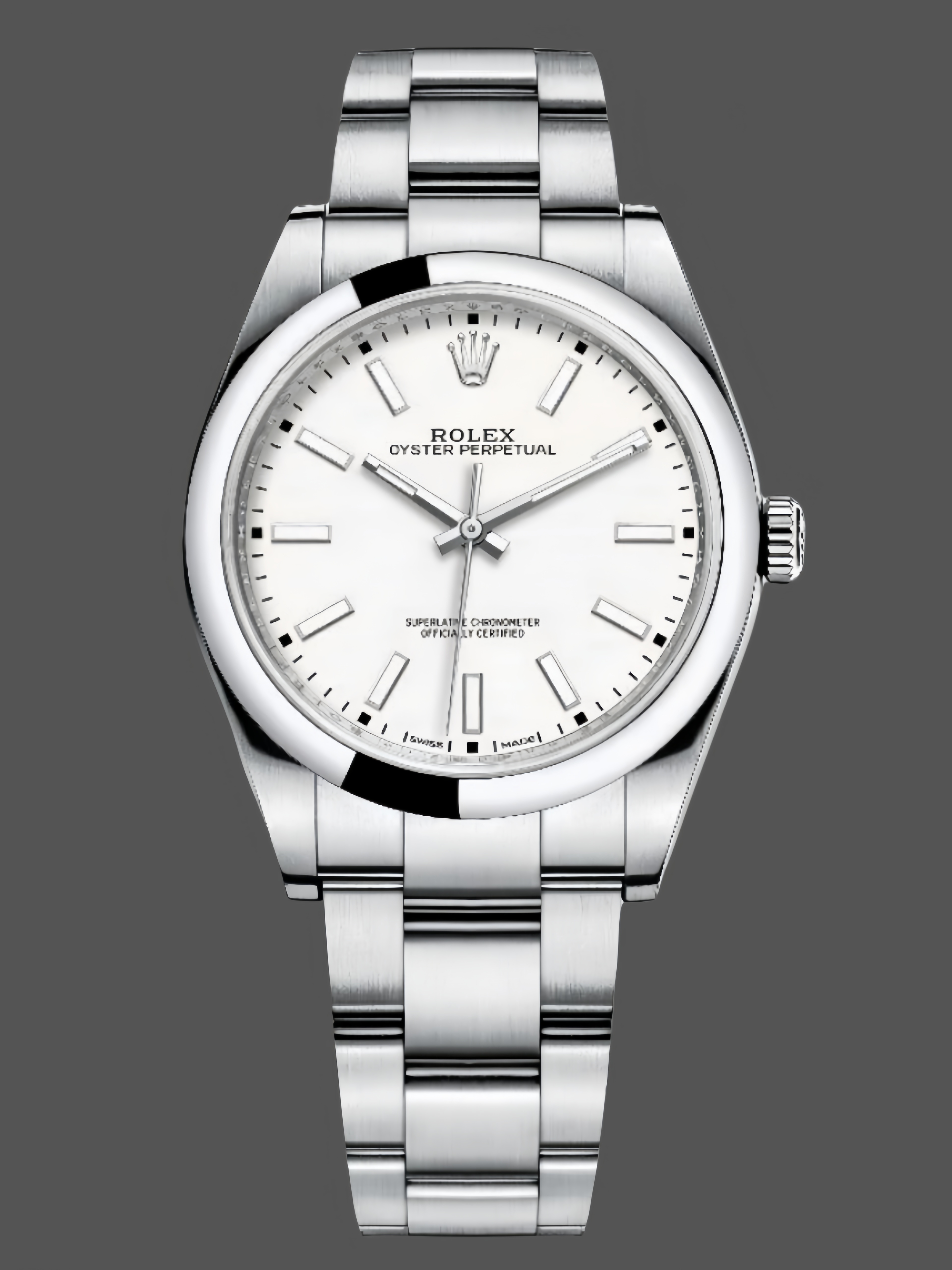 Rolex Oyster Perpetual 114300 White Dial 39mm Mens Replica Watch
