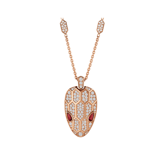 Bvlgari SERPENTI NECKLACE Dupe, Rose Gold